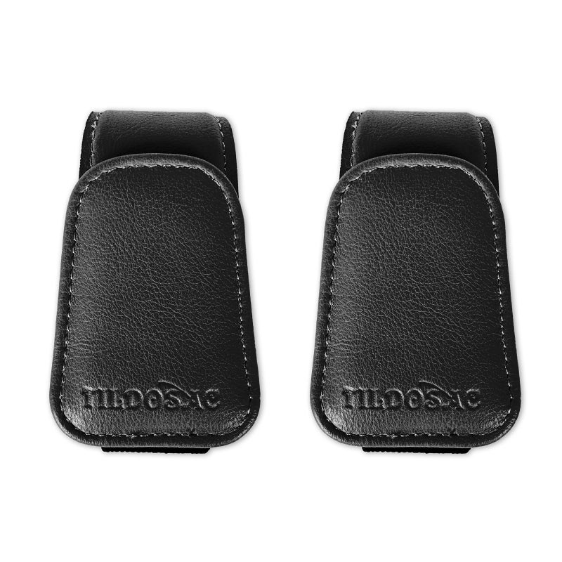 TILDOSAC 2 Pack Sunglass Holder Organizer Clip for Car Visor (Double Black) - Image 1