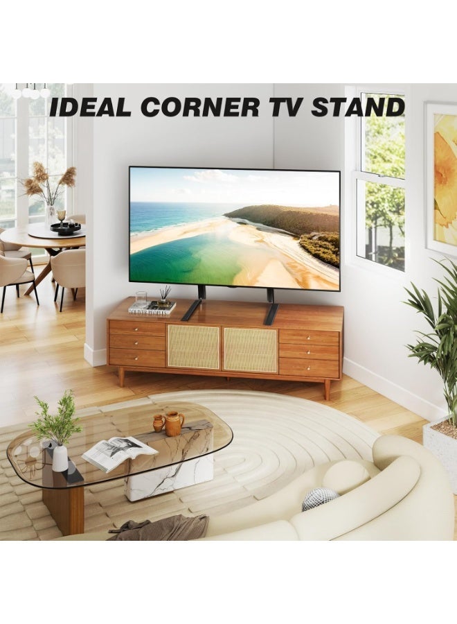 TV stand, universal desktop type, suitable for 22 to 65-inch plasma, LCD, and LED flat-screen TVs, with legs supporting up to 88 lbs, maximum VESA standard dimensions of 800 x 500 mm, and a height-adjustable base. - Image 5