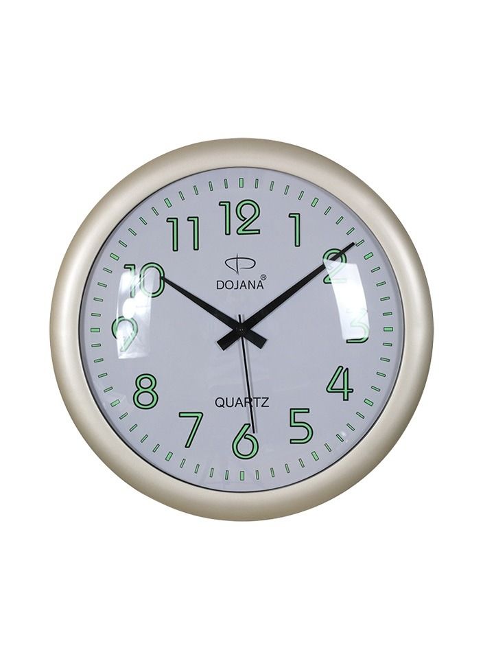 ساعة حائط انالوج ذهب ابيض