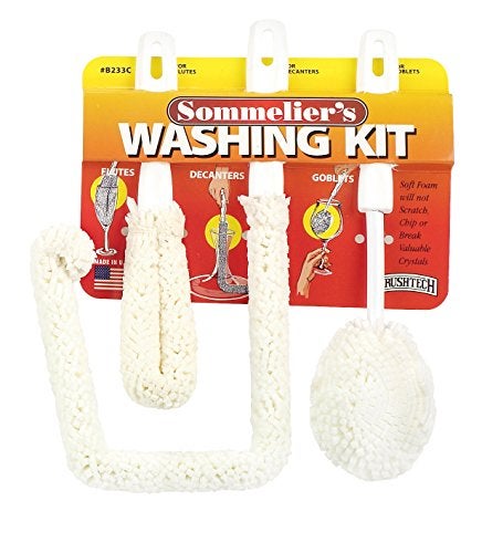 Brushtech 3-Piece Sommelier’s Washing Kit - USA Made Glass Cleaning Brushes with Tapered Foam Heads for Decanters, Flutes, Goblets - Scratch-Free Handles & Long-Lasting Shape Retention - Image 4