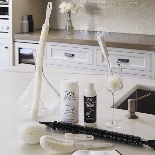 Brushtech 3-Piece Sommelier’s Washing Kit - USA Made Glass Cleaning Brushes with Tapered Foam Heads for Decanters, Flutes, Goblets - Scratch-Free Handles & Long-Lasting Shape Retention - Image 2
