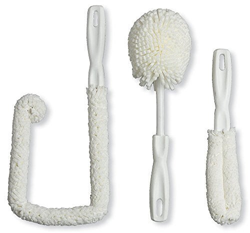 Brushtech 3-Piece Sommelier’s Washing Kit - USA Made Glass Cleaning Brushes with Tapered Foam Heads for Decanters, Flutes, Goblets - Scratch-Free Handles & Long-Lasting Shape Retention - Image 3