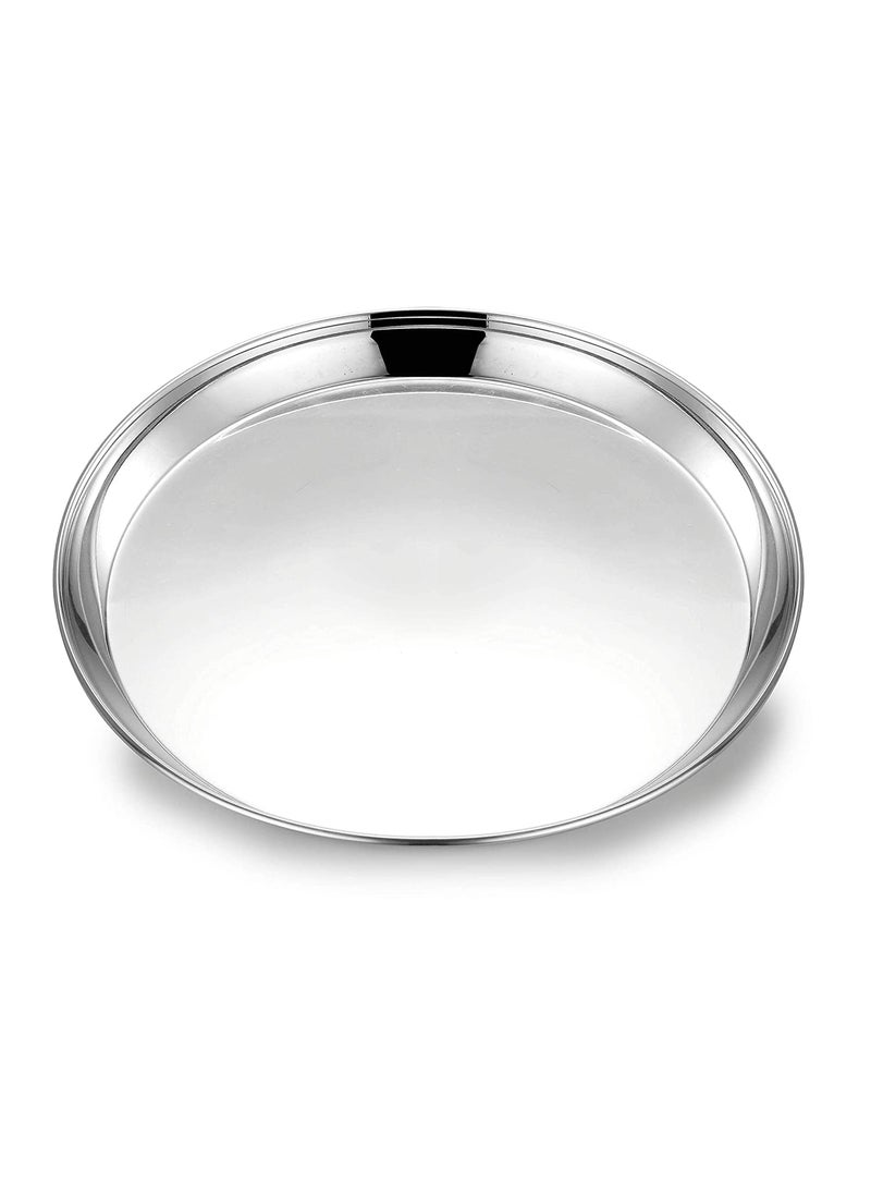 Expresso Expresso Stainless Steel Dinner Plates 17.5 cm, Rust Proof, Elegant Finish, High Durable, Stylish & Dishwasher Safe, Steel Plates for Lunch/Dinner with Mirror Finish 22 Guage, Pack of 1  - Image 1