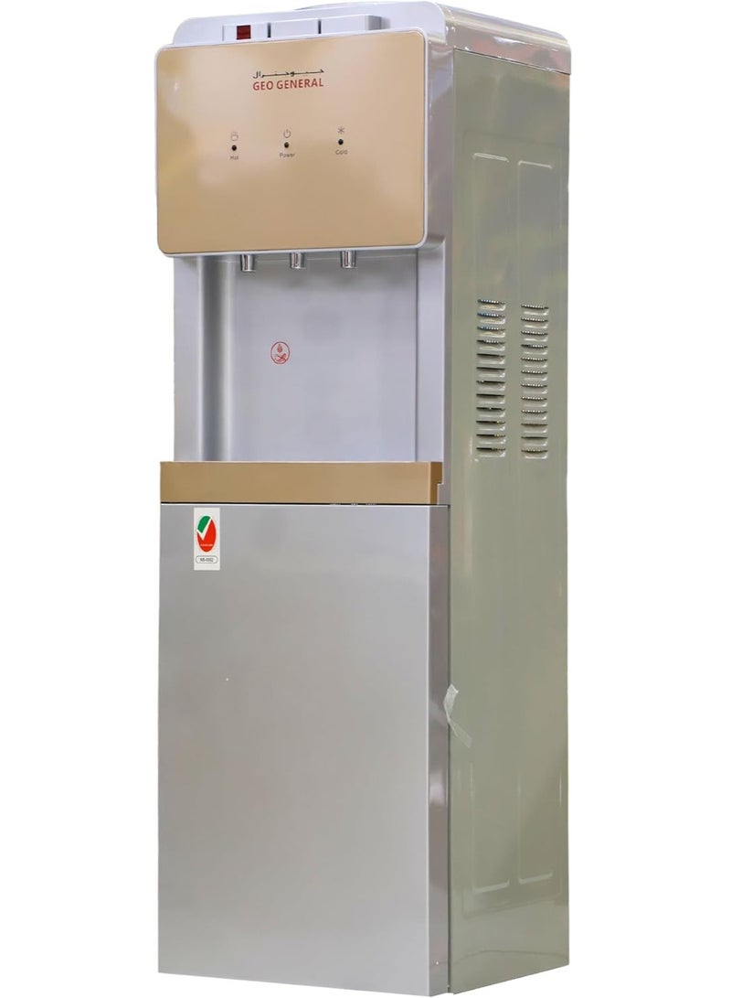 GEO GENERAL Water Dispenser, GSM-310LB Model, 3 Taps, Cold & Hot, 5L Hot/2L Cold Capacity, 550W Heating/90W Cooling, Stainless Steel Tank - Image 2