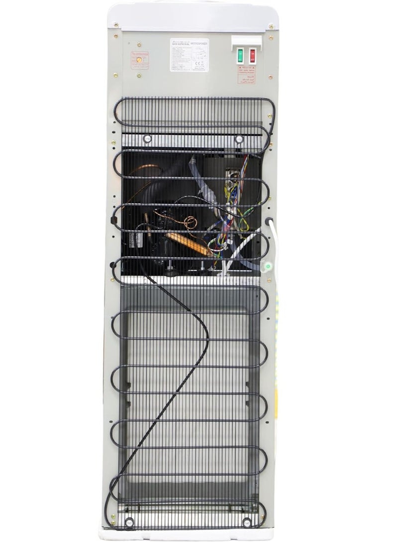 GEO GENERAL Water Dispenser, GSM-310LB Model, 3 Taps, Cold & Hot, 5L Hot/2L Cold Capacity, 550W Heating/90W Cooling, Stainless Steel Tank - Image 3