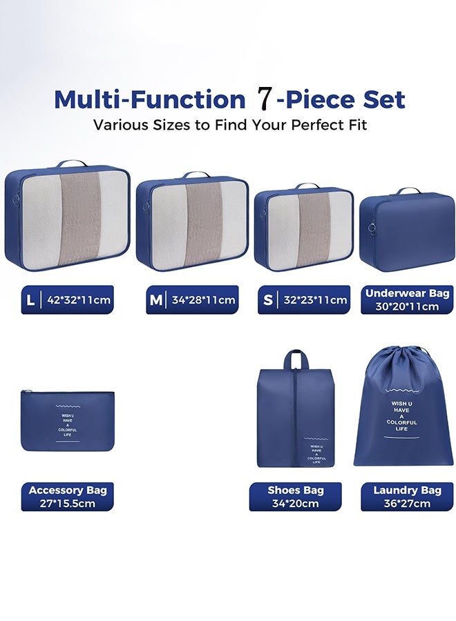 Packing Cubes for Suitcase, 7 PCS Travel Luggage Packing - Image 3