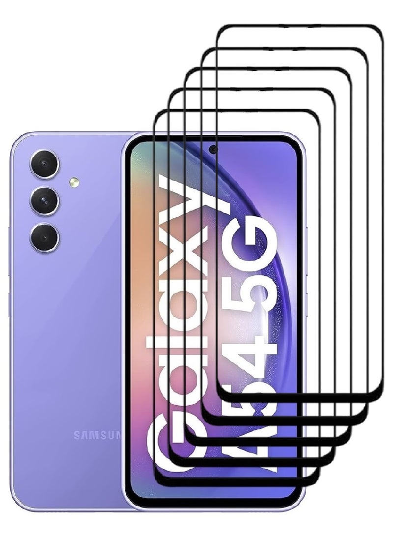 AINA 5 Pieces Tempered Glass Screen Protector 5D Designed For Samsung Galaxy A54 Full Glue Edge to Edge Full Screen Coverage And Bubble Free - Image 1