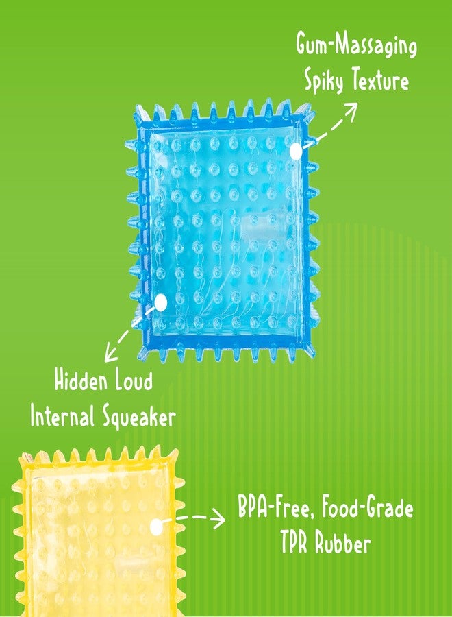 Gnawsome Dog Toys - 3.5" Squeaker Cube - Medium - Dental & Gum Wellness - Stimulating Fun - Hidden Squeaker - Durable for Heavy Chewers - 100% BPA-Free - Assorted Colors - Image 4