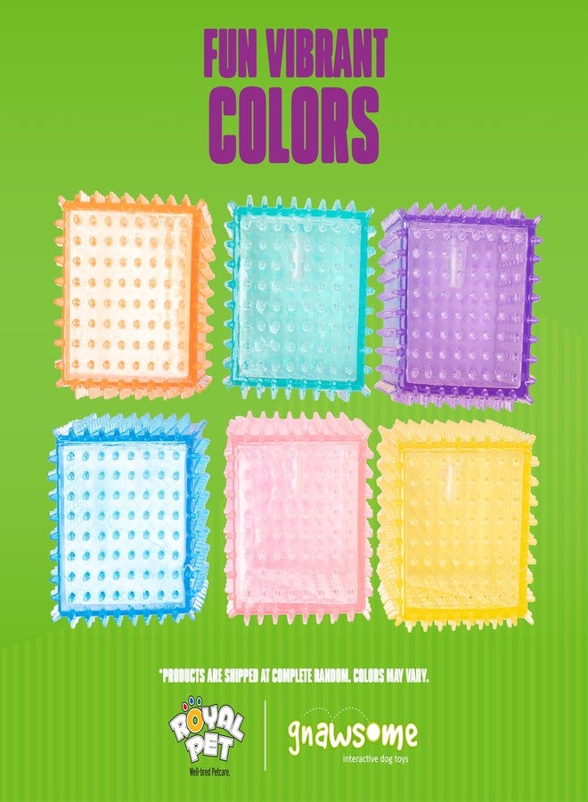 Gnawsome Dog Toys - 3.5" Squeaker Cube - Medium - Dental & Gum Wellness - Stimulating Fun - Hidden Squeaker - Durable for Heavy Chewers - 100% BPA-Free - Assorted Colors - Image 5