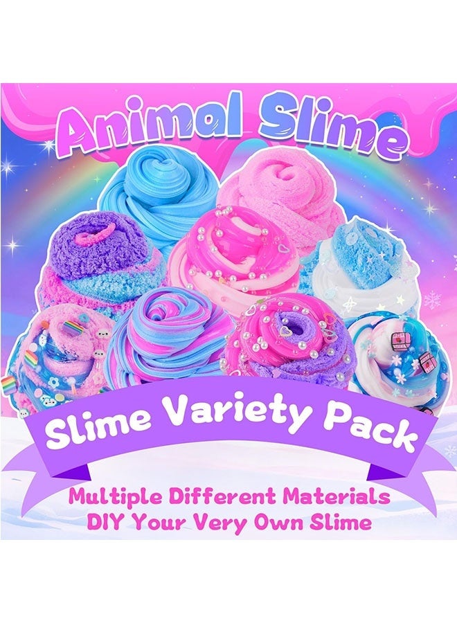 Beauenty 6 Pack Slimes, Slime for Kids Animal Wonderland, Butter Cloud Slime kit for Girls Ages 3-12, Toys for Girls and Boys, Birthday Ramadan Party Favors for Kids Goodie Bag Stuffers - Image 4