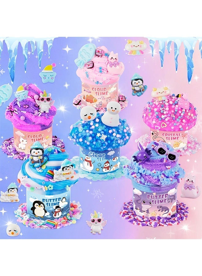 Beauenty 6 Pack Slimes, Slime for Kids Animal Wonderland, Butter Cloud Slime kit for Girls Ages 3-12, Toys for Girls and Boys, Birthday Ramadan Party Favors for Kids Goodie Bag Stuffers - Image 2