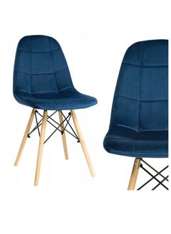 Pack Of 4 - Dining Chair Woven Fabric Base Cafe Chair Side Chair Kitchen Breakfast Living Room Chair Dark Blue - pzsku/Z14F68BE0D7D074747B5AZ/45/_/1740300272/9ea99960-9a10-48de-9065-2d3f708e23ac