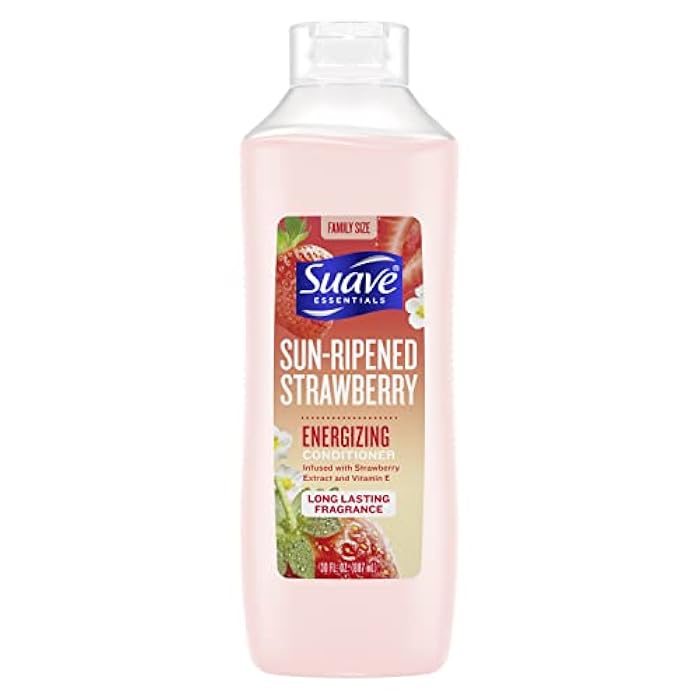 Suave بلسم سوفي الأساسي للشعر الجاف مع مستخلص الفراولة وفيتامين E 30 أونصة - Image 1