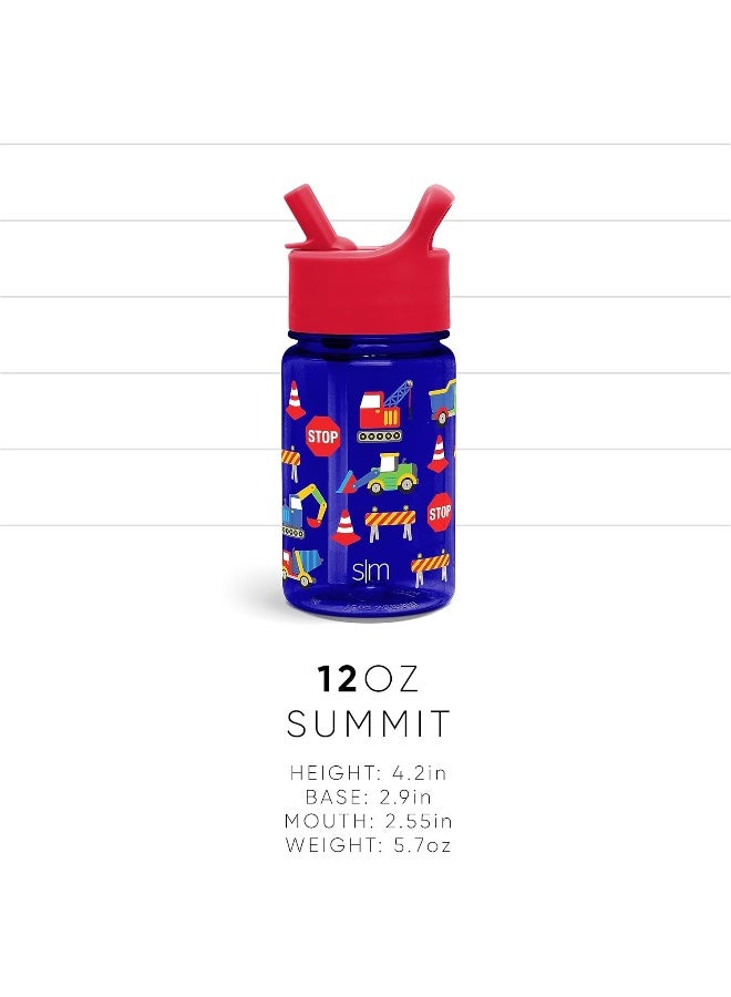 Simple Modern Disney Frozen Kids Water Bottle Plastic BPA-Free Tritan Cup with Leak Proof Straw Lid | Reusable and Durable for Toddlers, Girls | Summit Collection | 12oz, Frozen Elsa's Snowflake - Image 4