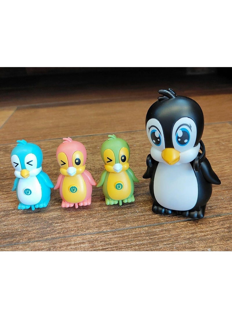 Electric Magnetic Adsorption Link Penguin Family Interaction Toy Sound and Dancing Interactive Kids Toys Birthday Gift Little Kids for Boys Girls  - Image 1