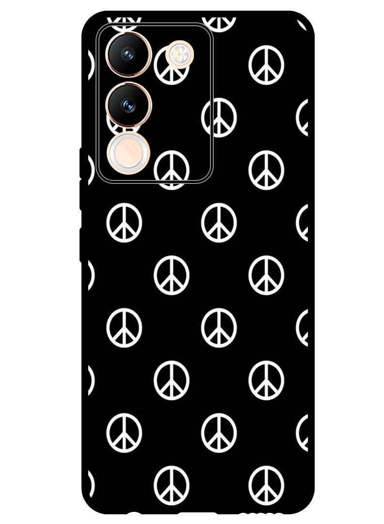 Theodor Protective Case Anti Scratch Shock Proof Bumper Cover For Vivo V29e Peace Logos - Image 1