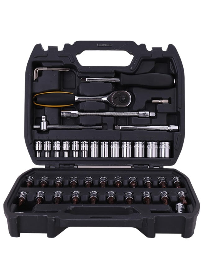 Deli 46-Piece Socket Set - Professional Grade Socket Wrench Set with Case for Automotive & DIY Repairs - Image 2