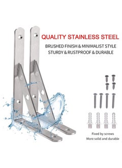 Shelf Brackets 12 inch - 2pcs Stainless Steel Solid Shelf Support, Corner Brace Joint Right Angle L Bracket, Space Saving DIY Bracket - pzsku/Z14F6DDF798597236201AZ/45/_/1727882383/a5cbf659-0bfb-4e02-8054-878fa150eb6c