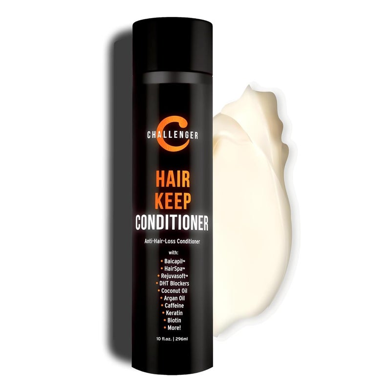 Challenger Mens Hair Keep Conditioner 10 Ounce  DHT Blocking Hair Growth Conditioner  wBaicapil Rejuvasoft HairSpa  Caffeine Biotin Argan  Coconut Oils  more  2 mo Supply