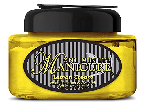 One Minute Manicure "One Minute Manicure ï¿½ Moisturizing Salt Scrub ï¿½ 13 oz ï¿½ Professionally Formulated To Exfoliate, Recondition & Moisturize Skin ï¿½ Enhanced With Botanical Oils & Natural Sea Salts (Lemon Cream)" - Image 1