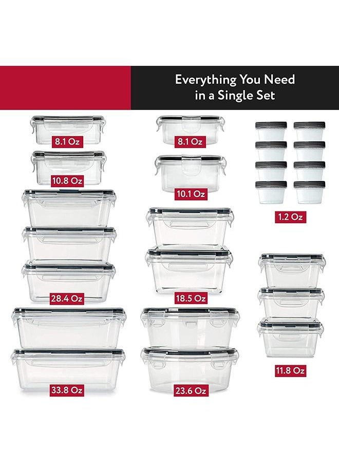 Arabest - 24-Piece Food Storage Container Set with, Plastic Leak-Proof BPA-Free Containers for Kitchen Organization, Meal Prep, Lunch Containers (Includes Labels & Pen) - Image 1
