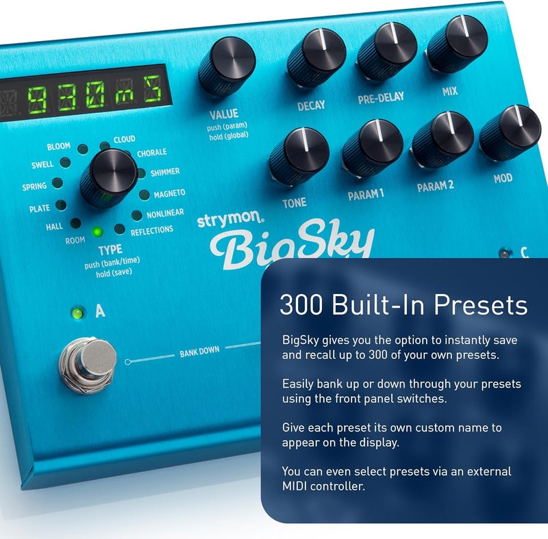 Strymon بيدال تأثيرات الجيتار Strymon Big Sky Hall Reverbs - Image 3