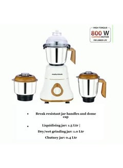 morphy richards MORPHY RICHARDS Mixer Grinder Brut Xtra (640135) 800 WATT Black & Gold  - Image 3