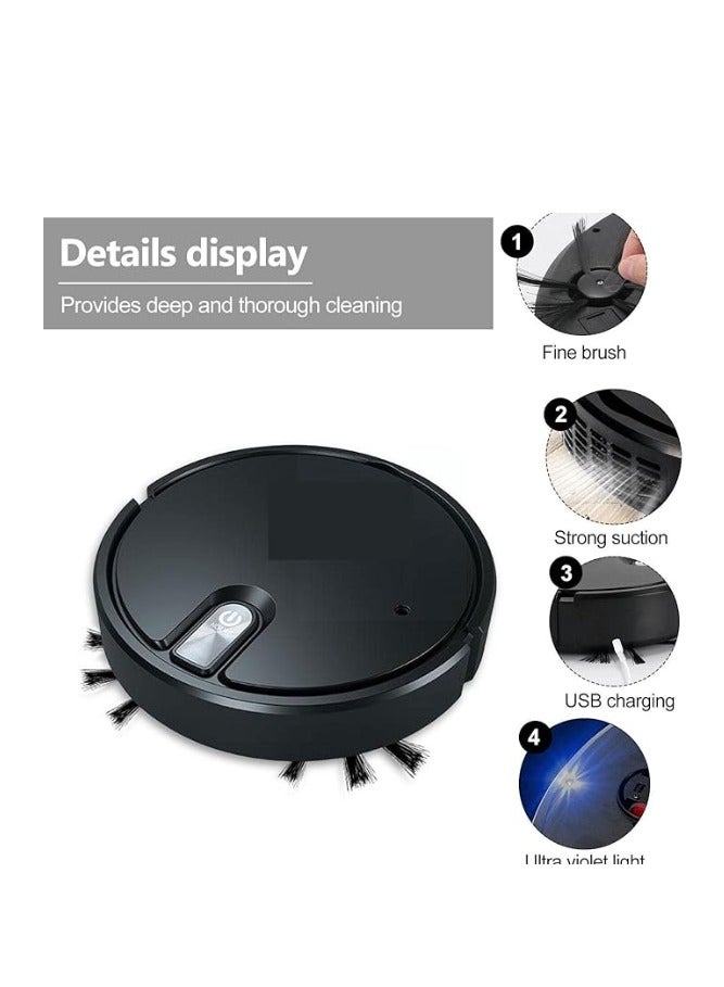 Macon Automatic Mini ROBOT Vacuum Cleaner Sweeping Robot,Ultra Slim Tangle-Free Suction, Daily Floor Schedule Cleaning, Super Powerful Suction Cleaning, Perfect for Hardwood Floors, Wood Floors and Living Room Hair - Image 1