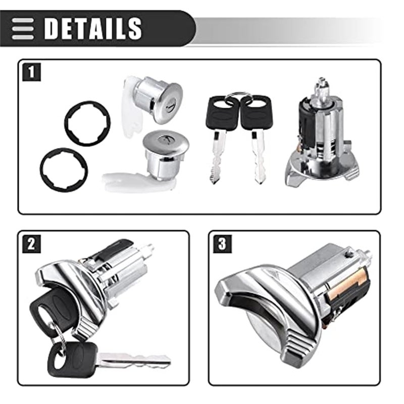 Yurefax Ignition Switch Lock Cylinder with Keys - Image 4