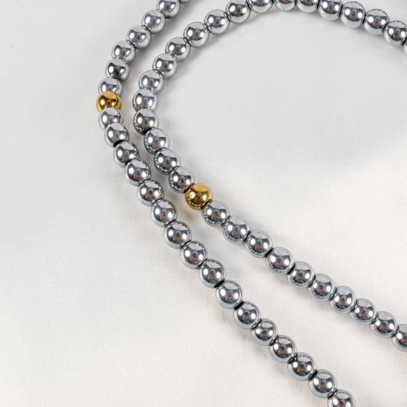 سبحة من الهيماتيت الفضي من 99 حبة - Image 3