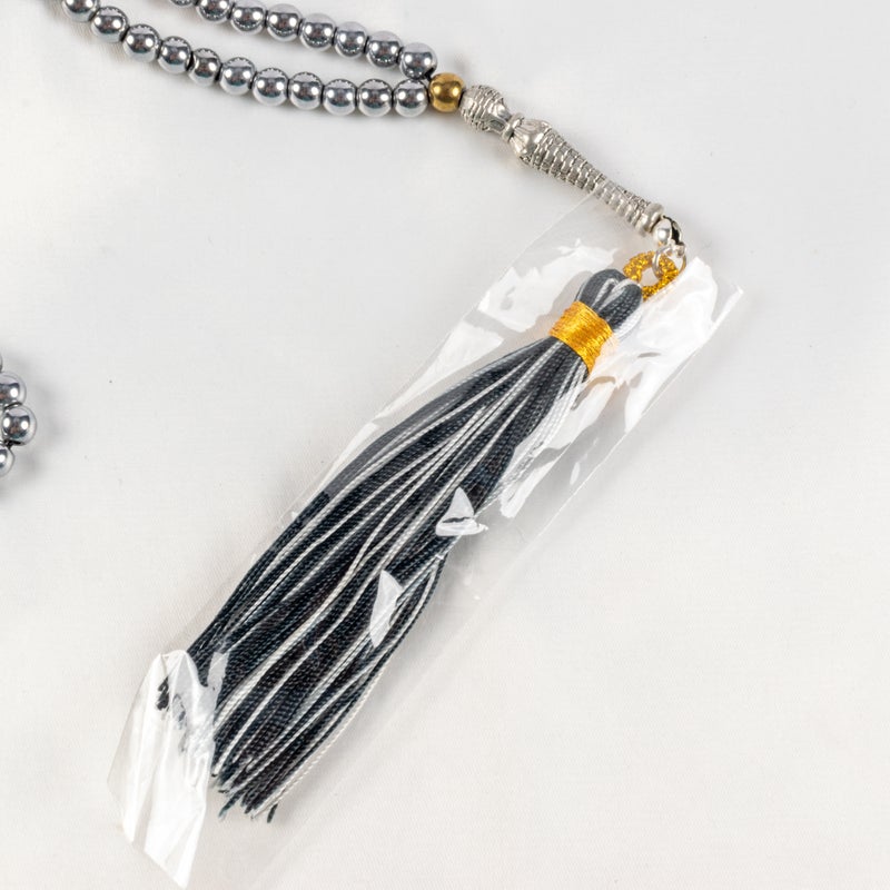 سبحة من الهيماتيت الفضي من 99 حبة - Image 4