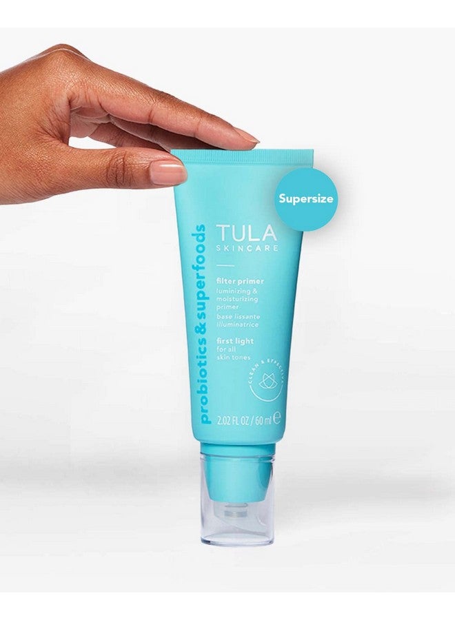 TULA Skin Care Supersize Filter Primer Luminizing & Moisturizing Primer ; Prime, Smooth & Illuminate With A Filterlike Finish ; First Light, 2.02 Fl. Oz. - Image 3