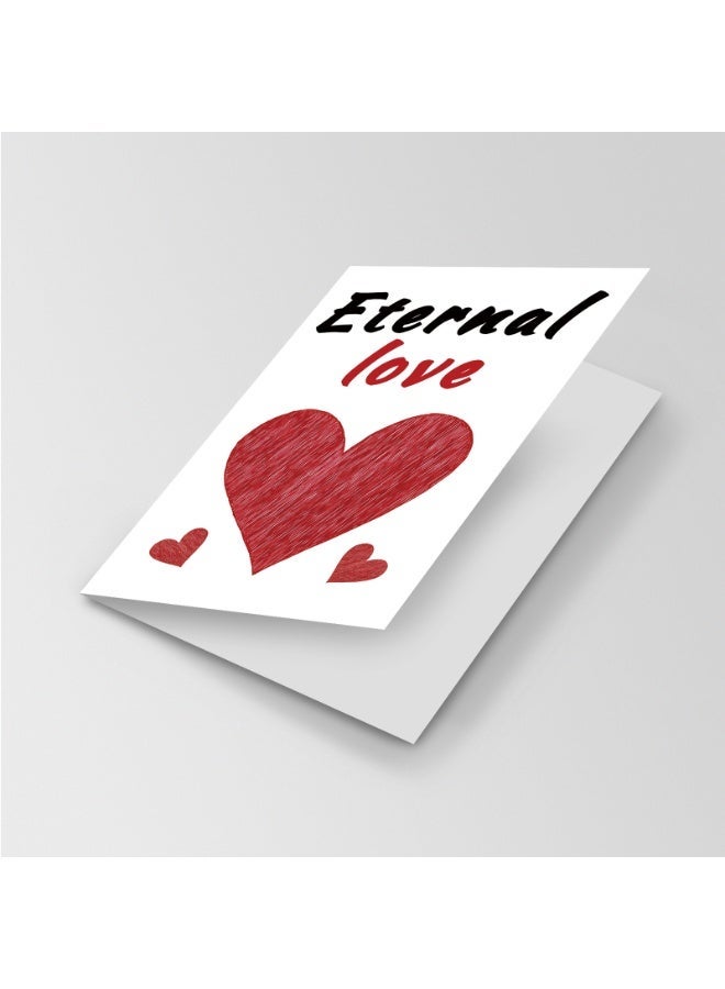 Beautiful blank greeting cards for Valentine's Day and daily use - "Eternal Love " cards, Valentine's Day cards, love cards, thank-you cards, anniversary cards, wedding cards, romantic cards, affectionate cards, suitable for wives, husbands, girlfriends, boyfriends - 7"x4.7" (18"x12cm) - Image 4