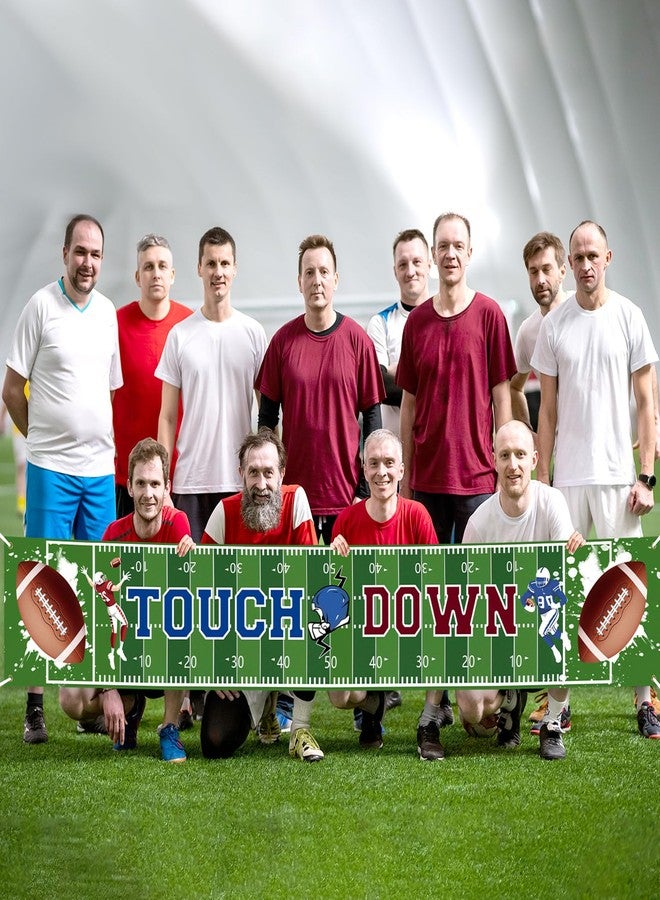 Hedeey TOUCHDOWN Football Yard Banner, Large Outdoor Football Party Decorations, Reusable Football's Field Banner for Game Day Birthday Tailgate SuperBowl Supplies, Size 118 x 20 Inch - Image 5