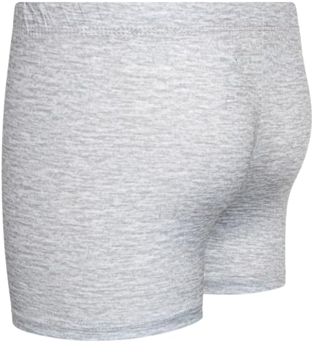 Rene Rofe Girls Athletic Shorts - 2 Pack Breathable Soft Stretch Girls Bike Shorts Four-Way Stretch Cheer Dance Sports Short, Size 10-12, Grey/Black - Image 4