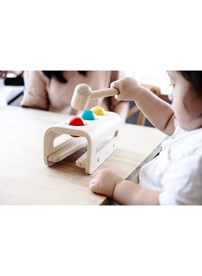 PlanToys Wooden Hammer Balls Pounding and Hammering Toy (5396) | Sustainably Made from Rubberwood and Non-Toxic Paints and Dyes - Image 4