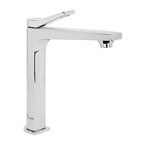 Hindware F410002CP Edge Pillar Tap - Tall | Long Spout | Cold Only | Wash Basin Tap | Brass with Premium Chrome Finish - Image 2