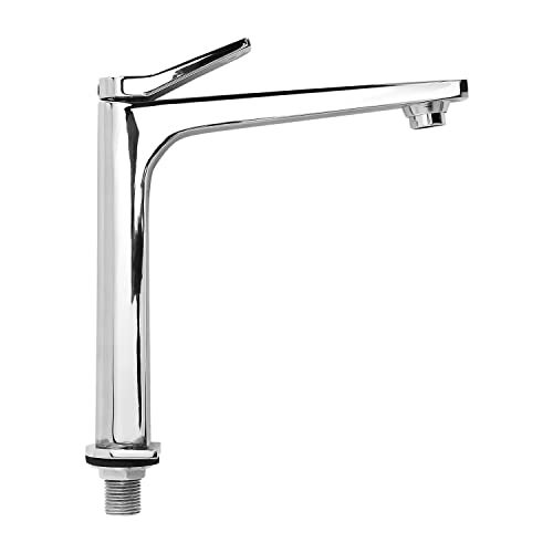 Hindware F410002CP Edge Pillar Tap - Tall | Long Spout | Cold Only | Wash Basin Tap | Brass with Premium Chrome Finish - Image 4