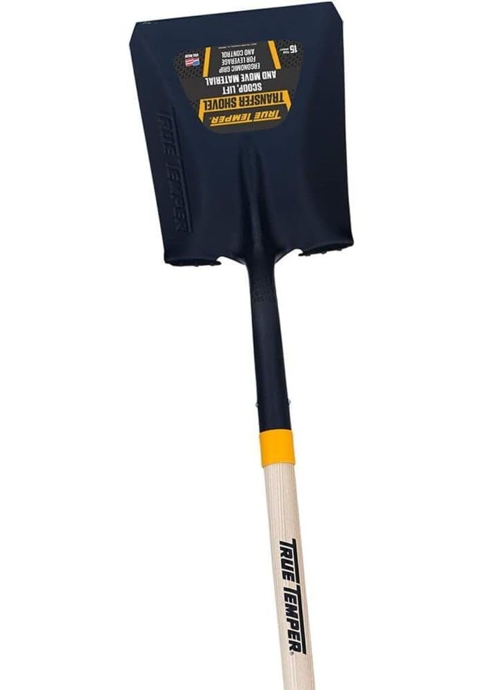 True Temper 2585700 Square Point Transfer Shovel, Black - Image 2