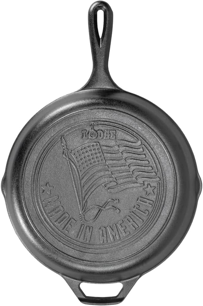 Lodge Cast Iron 10.25" Skillet with American Flag Design - Image 1