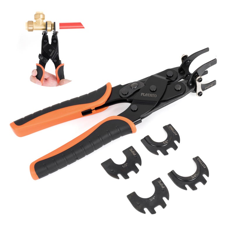 PLATATO Push to Connect Removal Tool Disconnect Tongs Tool for 1/2â€, 3/4â€, 1â€ Push in Fittings Plumbing Tools for Removal PEX PVC Copper Pipe - Image 1