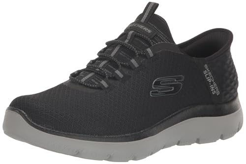 Skechers Men's Summits Hight Range Slip-in Sneaker Black/Charcoal - Image 1