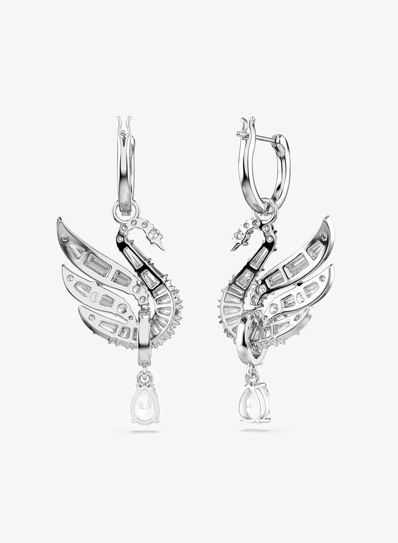 SWAROVSKI Swan Silver Earrings