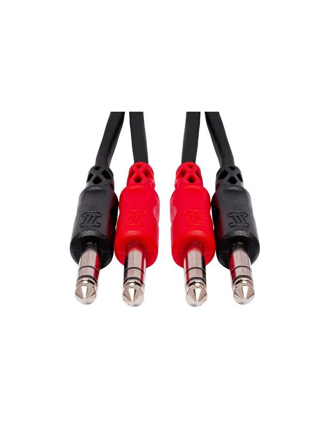 HOSA CSS-202 Dual 1/4in TRS to Dual 1/4in TRS Stereo Interconnect Cable- 2m - Image 4