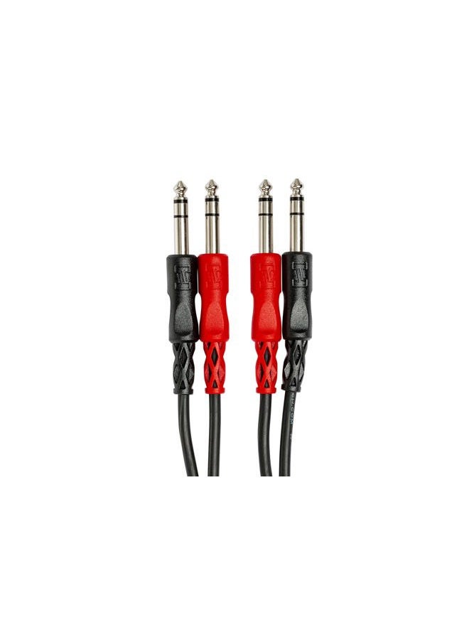 HOSA CSS-202 Dual 1/4in TRS to Dual 1/4in TRS Stereo Interconnect Cable- 2m - Image 3