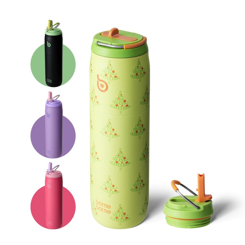 BOTTLE BOTTLE Stainless Steel Water Bottle with Straw Lid and Handle 32 oz Vacuum Insulated Cup for Sports Travel Gym HikingLeakProof Wide Mouth Water Bottles for Women and Mentree