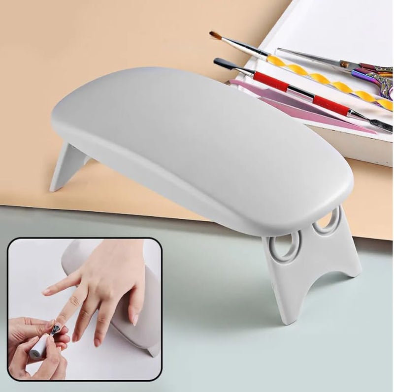 KIRA Nail Arm Rest Pillow Home DIY Foldable Manicure Pillow for Use Nail Art Home Health  Beauty Nail Care Manicure  Pedicure Nail Art Accessories White - Image 5
