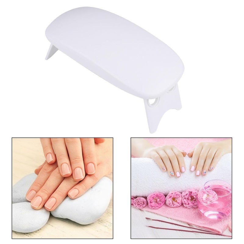 KIRA Nail Arm Rest Pillow Home DIY Foldable Manicure Pillow for Use Nail Art Home Health  Beauty Nail Care Manicure  Pedicure Nail Art Accessories White - Image 2
