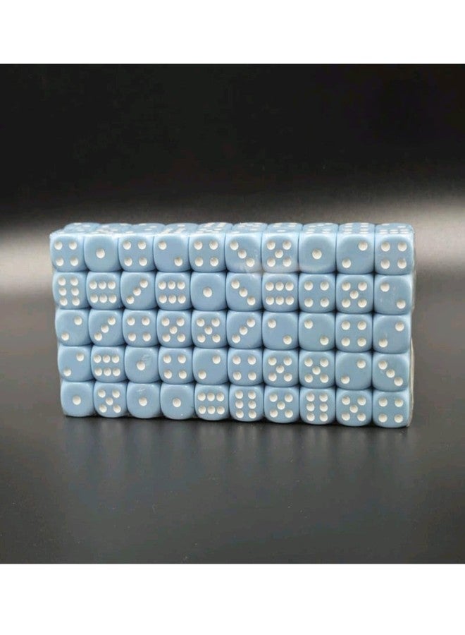 Prescent Professional Gaming Dice Set, Gray Blue with White Dots, 16mm Standard Size for Board Games and Tabletop Gaming (Pack of 10) - Image 1
