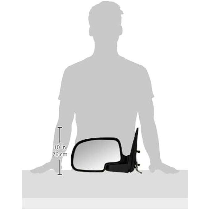 rayihni Driver Side Mirror For Escalade Yukon Silverado Sierra Suburban Tahoe DenaliXl SilveradoSierra Classic BlkPtm Cover Arrow Signal Heated Power Black - Image 4